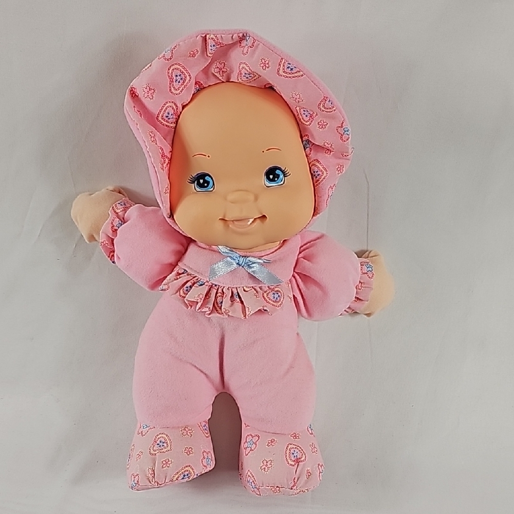 Pink Plush Doll with Smiling Face